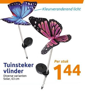 Promoties Tuinsteker vlinder - Huismerk - Action - Geldig van 21/04/2021 tot 27/04/2021 bij Action