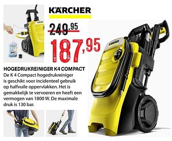 Promoties Kärcher hogedrukreiniger k4 compact - Kärcher - Geldig van 08/04/2021 tot 30/04/2021 bij Bouwcenter Frans Vlaeminck