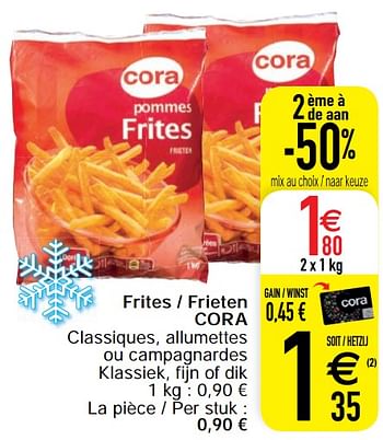 Promoties Frieten cora - Huismerk - Cora - Geldig van 20/04/2021 tot 26/04/2021 bij Cora
