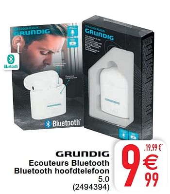Promoties Ecouteur bluetooth bluetooth oortjes grundig 16657 - Grundig - Geldig van 20/04/2021 tot 03/05/2021 bij Cora