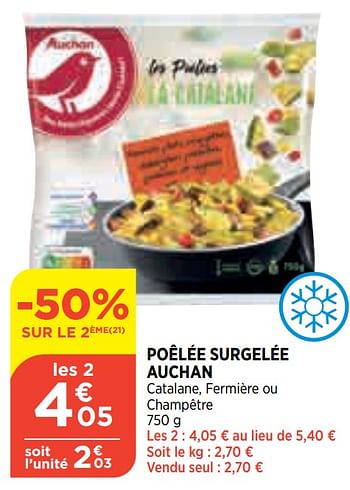 Promotions Poêlée surgelée auchan - Auchan - Valide de 21/04/2021 à 26/04/2021 chez Bi1