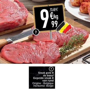 Promoties Steak pelé ii de boeuf gepelde steak ii van rund - Huismerk - Cora - Geldig van 20/04/2021 tot 26/04/2021 bij Cora