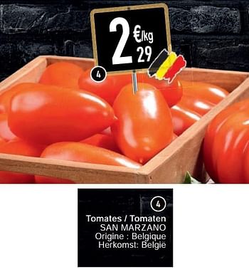 Promoties Tomaten san marzano - Huismerk - Cora - Geldig van 20/04/2021 tot 26/04/2021 bij Cora