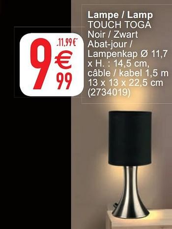 Promoties Lamp touch toga - Huismerk - Cora - Geldig van 20/04/2021 tot 03/05/2021 bij Cora