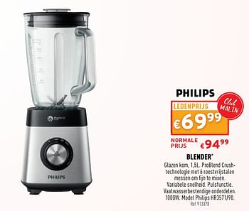 Promoties Blender philips hr3571-90 - Philips - Geldig van 21/04/2021 tot 25/04/2021 bij Trafic