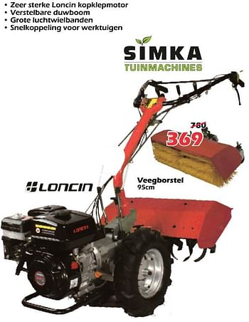 Promoties Loncin veegborstel - Simka Tuinmachines - Geldig van 18/02/2021 tot 30/10/2022 bij Itek