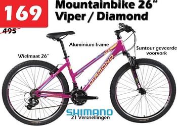 Promoties Mountainbike 26 viper- diamond - Viper Bicycles - Geldig van 18/02/2021 tot 30/10/2022 bij Itek
