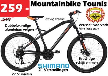 Promoties Mountainbike tounis - Tounis - Geldig van 18/02/2021 tot 30/10/2022 bij Itek