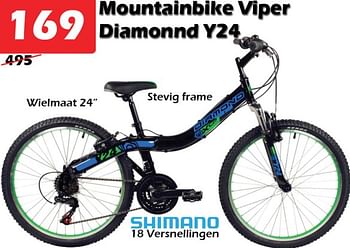 Promoties Mountainbike viper diamonnd v24 - Viper Bicycles - Geldig van 18/02/2021 tot 30/10/2022 bij Itek