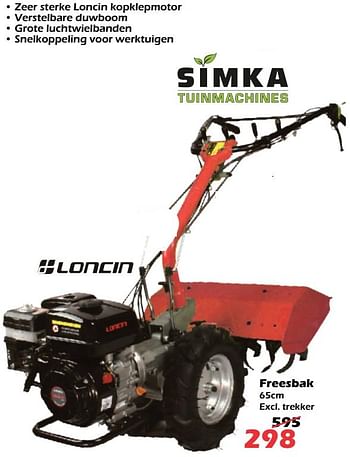 Promoties Simka tuinmachines freesbak - Simka Tuinmachines - Geldig van 18/02/2021 tot 30/10/2022 bij Itek