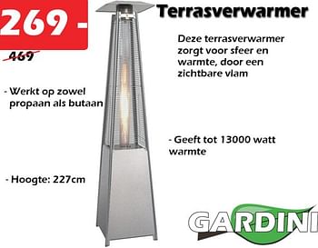 Promoties Terrasverwarmer - Gardini - Geldig van 18/02/2021 tot 30/10/2022 bij Itek