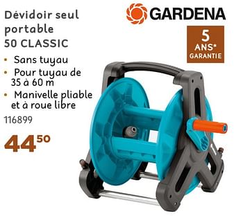 Promotions Dévidoir seul portable 50 classic - Gardena - Valide de 02/04/2021 à 30/06/2021 chez Mr. Bricolage