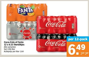 Promotions Coca-cola of fanta - Produit Maison - Albert Heijn - Valide de 19/04/2021 à 25/04/2021 chez Albert Heijn