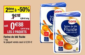 Promotions Farine de blé fluide - Cora - Valide de 06/04/2021 à 25/04/2021 chez Migros