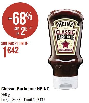 Promotions Classic barbecue heinz - Heinz - Valide de 19/04/2021 à 02/05/2021 chez Super Casino