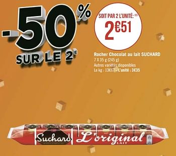 Promotions Rocher chocolat au lait suchard - Suchard - Valide de 19/04/2021 à 02/05/2021 chez Géant Casino