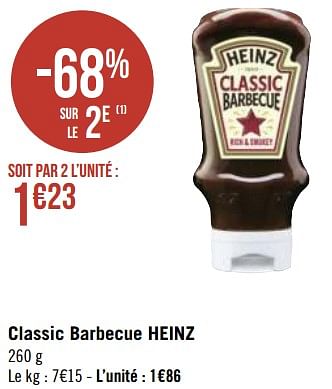 Promotions Classic barbecue heinz - Heinz - Valide de 19/04/2021 à 02/05/2021 chez Géant Casino