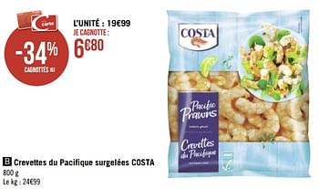 Promotions Crevettes du pacifique surgelées costa - Costa - Valide de 19/04/2021 à 02/05/2021 chez Géant Casino