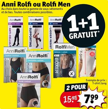 Promotions Anni rolfi ou rolfi men t-shirt long - Anni Rolfi - Valide de 20/04/2021 à 02/05/2021 chez Kruidvat