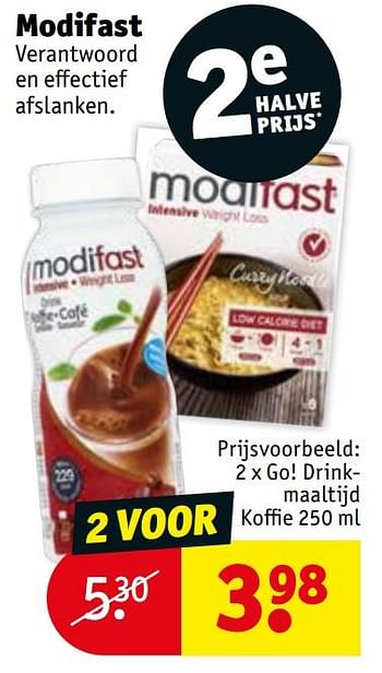 Promoties Modifast go! drinkmaaltijd koffie - Modifast - Geldig van 20/04/2021 tot 02/05/2021 bij Kruidvat