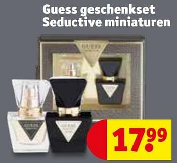 Promoties Guess geschenkset seductive miniaturen - Guess - Geldig van 20/04/2021 tot 02/05/2021 bij Kruidvat