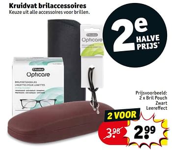 Promoties Kruidvat brilaccessoires bril pouch zwart leereffect - Huismerk - Kruidvat - Geldig van 20/04/2021 tot 02/05/2021 bij Kruidvat