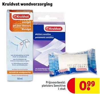 Promoties Kruidvat wondverzorging pleisters sensitive - Huismerk - Kruidvat - Geldig van 20/04/2021 tot 02/05/2021 bij Kruidvat