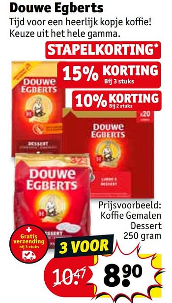 Promotions Douwe egberts koffie gemalen dessert - Douwe Egberts - Valide de 20/04/2021 à 02/05/2021 chez Kruidvat