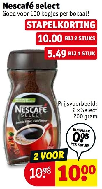 Promotions Nescafé select - Nescafe - Valide de 20/04/2021 à 02/05/2021 chez Kruidvat