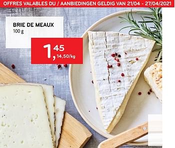Promotions Brie de meaux - Brie de Meaux - Valide de 21/04/2021 à 27/04/2021 chez Alvo