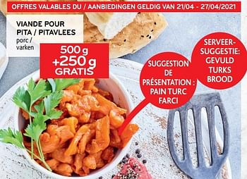 Promoties Viande pour pita - Huismerk - Alvo - Geldig van 21/04/2021 tot 04/05/2021 bij Alvo