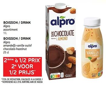 Promotions 2ième à 1-2 prix boisson alpro - Alpro - Valide de 21/04/2021 à 04/05/2021 chez Alvo