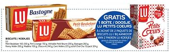 Promotions Gratis 1 boîte lu petits coeurs biscuits lu - Lu - Valide de 21/04/2021 à 04/05/2021 chez Alvo