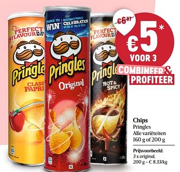 Promoties Chips pringles original - Pringles - Geldig van 22/04/2021 tot 28/04/2021 bij Delhaize