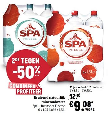 Promoties Bruisend natuurlijk mineraalwater spa - Spa - Geldig van 22/04/2021 tot 28/04/2021 bij Delhaize