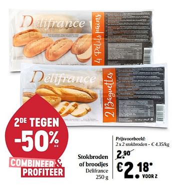 Promoties Stokbroden of broodjes délifrance - Delifrance - Geldig van 22/04/2021 tot 28/04/2021 bij Delhaize