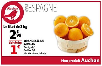 Promotions Oranges à jus auchan - Produit Maison - Auchan Ronq - Valide de 21/04/2021 à 04/05/2021 chez Auchan Ronq