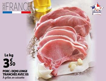 Promotions Porc demi longe tranchée avec os - Produit Maison - Auchan Ronq - Valide de 21/04/2021 à 04/05/2021 chez Auchan Ronq