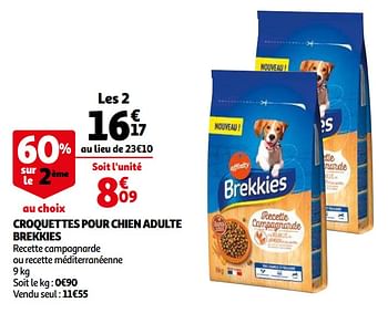 Promotions Croquettes pour chien adulte brekkies - Brekkies - Valide de 21/04/2021 à 04/05/2021 chez Auchan Ronq
