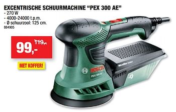 Promotions Bosch excentrische schuurmachine pex 300 ae - Bosch - Valide de 21/04/2021 à 02/05/2021 chez Hubo