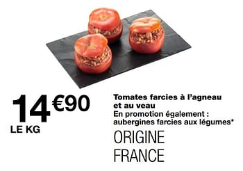 Promotions Tomates farcies à l`agneau et au veau - Produit Maison - MonoPrix - Valide de 21/04/2021 à 02/05/2021 chez MonoPrix