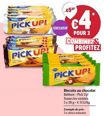 Promotions Biscuits au chocolat bahlsen - pick up! - Bahlsen - Valide de 22/04/2021 à 28/04/2021 chez Delhaize