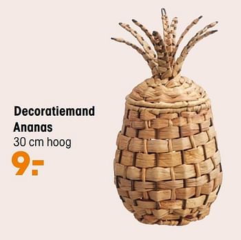 Promoties Decoratiemand ananas - Huismerk - Kwantum - Geldig van 26/04/2021 tot 09/05/2021 bij Kwantum