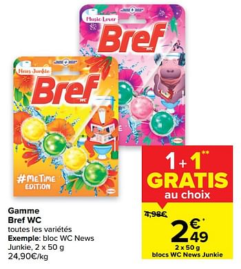 Bloc Wc Power Activ' Ocean BREF WC : le bloc de 50g à Prix Carrefour