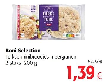 Promoties Boni selection turkse minibroodjes meergranen - Boni - Geldig van 21/04/2021 tot 04/05/2021 bij Colruyt
