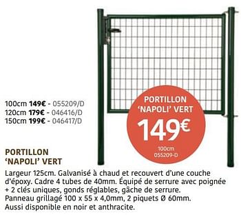 Promotions Portillon napoli vert - Giardino - Valide de 01/04/2021 à 30/09/2021 chez HandyHome