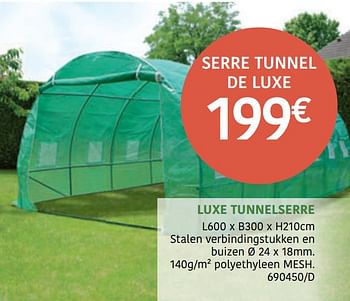 Promoties Luxe tunnelserre - Huismerk - HandyHome - Geldig van 01/04/2021 tot 30/09/2021 bij HandyHome
