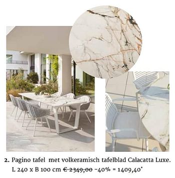 wang Cumulatief bellen Bristol Pagino tafel met volkeramisch tafelblad calacatta luxe - Promotie  bij Overstock