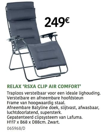 Promotions Relax rsxa clip air comfort - Lafuma - Valide de 01/04/2021 à 30/09/2021 chez HandyHome