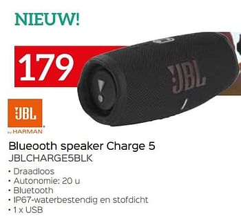 Promoties Jbl blueooth speaker charge 5 jblcharge5blk - JBL - Geldig van 25/04/2021 tot 31/05/2021 bij Selexion